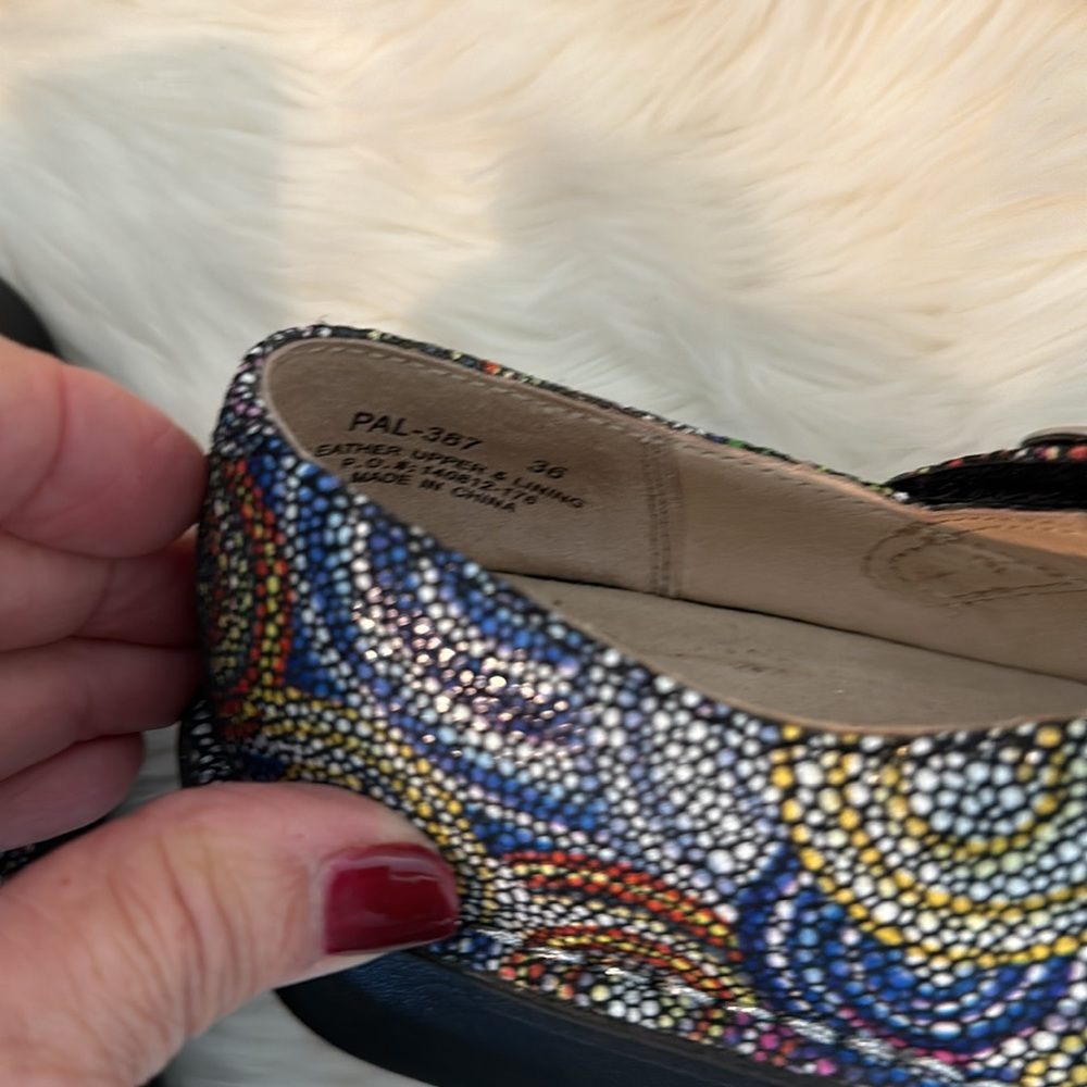 NWOT Algeria SIZE 36 (US 5.5) Mosaic Paloma Mary Jane Leather - Picture 6 of 6